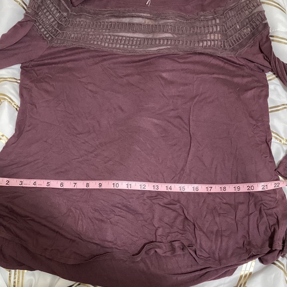 LUCKY BRAND DARK ROSE LONG SLEEVE BLOUSE - Picture 6 of 6